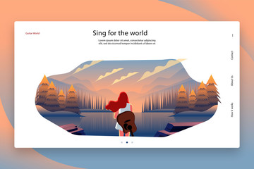 Modern design of Landing page template