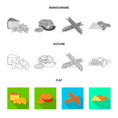 Vector design of taste and seasonin sign. Collection of taste and organic vector icon for stock.