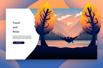 Modern design of Landing page template