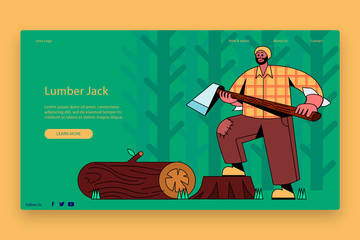 Modern design of Landing page template
