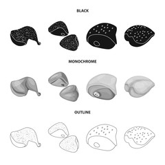Vector design of product and poultry icon. Collection of product and agriculture stock symbol for web.