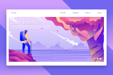 Modern design of Landing page template