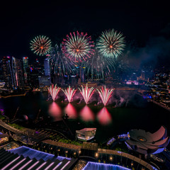 Singapore National day fireworks