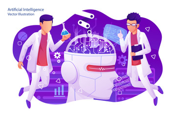 Artificial Intelligence vector illustration