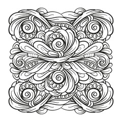 Vector abstract black and white motif