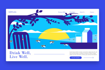 Modern design of Landing page template
