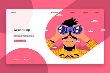 Creative web page template - Hire