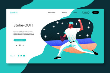 Creative web page template - Baseball