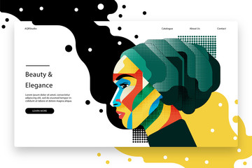 Creative web page template - Beauty and elegance