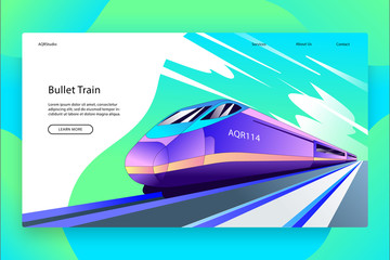 Creative web page template - Bullet train