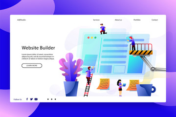 Creative web page template - Builder