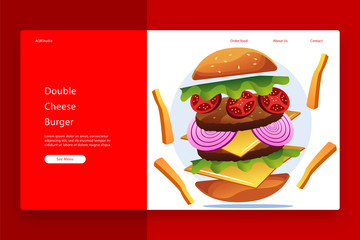 Creative web page template - Burger