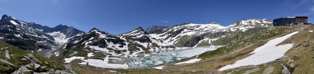 Obraz premium Weißsee Gletscherwelt panorama in national park Hohe Tauren