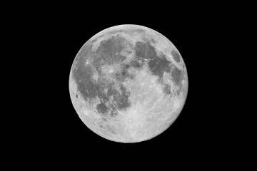 Fototapeta na wymiar Full moon close up. Astrophotography