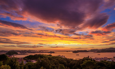 Fototapeta premium 長崎の夕陽