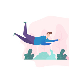 A man flies illustration