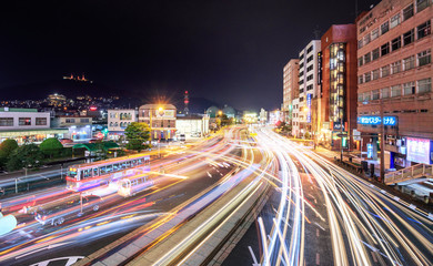 Fototapeta premium 長崎駅前の夜景