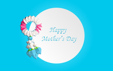 Thailand Mother's day background . Design with garland Geometry colorful for mother's day. Thai traditional. vector illustration