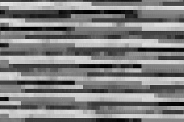 Pixel pattern of a digital glitch / Abstract black and white pixel pattern background of a digital glitch.