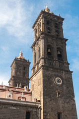 Fototapeta na wymiar Cathedral of Puebla de Zaragoza, Puebla State, Mexico