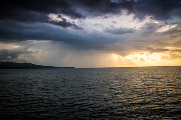 Fototapeta premium Sunset at Montego Bay Beach Jamaica 