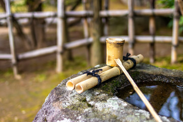 日本のつくばい　和風イメージ