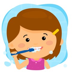 brushing teeth