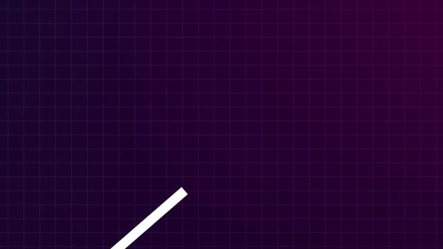 Path on the navigator map from the point of exit to the point of destination.4K animation aerial view of night map with 3d building and destination moving location path with grain processed