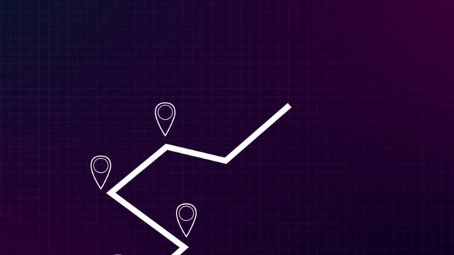 Animation of a car follow a path on gps map