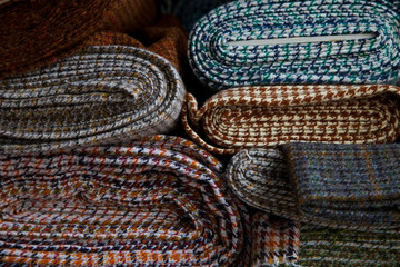 Paño de lana de Harris. Harris Tweed. North Harris Island. Outer Hebrides. Scotland, UK