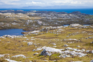 Granito y paisaje de South Harris. Granite and landscape of South Harris Island. Outer Hebrides....