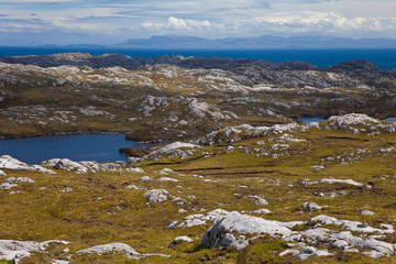 Granito y paisaje de South Harris. Granite and landscape of South Harris Island. Outer Hebrides....
