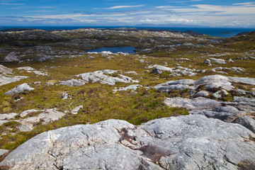 Granito y paisaje de South Harris. Granite and landscape of South Harris Island. Outer Hebrides....