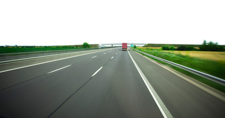 highway with truck transportation and road