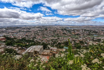 Vue d'Antananarivo &agrave; Madagascar