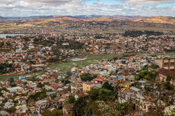 Vue panoremique d'Antananarivo à Madagascar