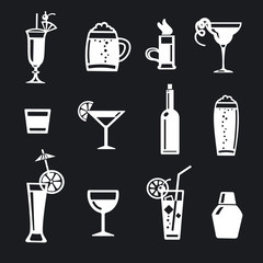 alcohol drinks icons