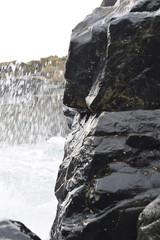 Breaking wave Pendour Cove Zennor Cornwall in legend the haunt of mermaids