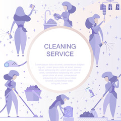 Obraz premium Cleaning Service flat illustration for business usage.