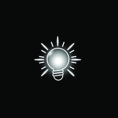 light bulb icon vector 