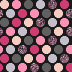 Seamless vector of multicolored geometric shapes. Romantic background