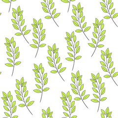 Texture with flowers and plants. Floral ornament. Original flowers pattern.