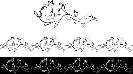 Decorative element for seamless border