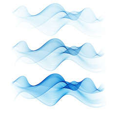 Abstract blue wave on a transparent background in a cage.
