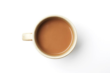 ホット ミルク コーヒー カフェ ラテ 白背景