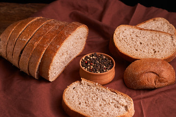 Fresh homemade bread. Crisp. Bread at leaven. Unleavened bread. dietary bread