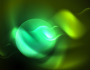 Fototapeta premium Neon lights vector abstract background