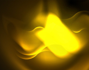 Shiny neon geometric waves template