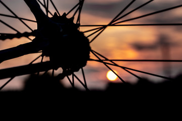 bicycle on sunset
