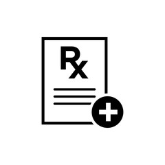 medical prescription illustration icon logo design template
